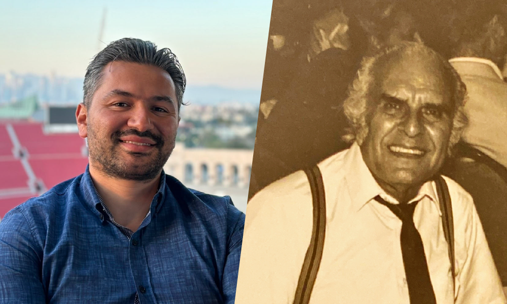 Headshots of Ernesto Corona and his father